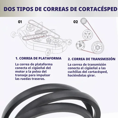 Vista 5 de M154294 Cinturón de cubierta para John Deere 42 pulgadas cubierta Z225 Z235 EzTrak Cinturón