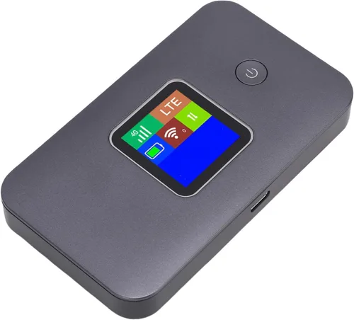 Vista 5 de Enrutador WiFi móvil 4G, 300Mbps 2.4G 5.8G de doble banda WiFi 6 Hotspot portátil con pantalla LCD para viajes, camping, negocios
