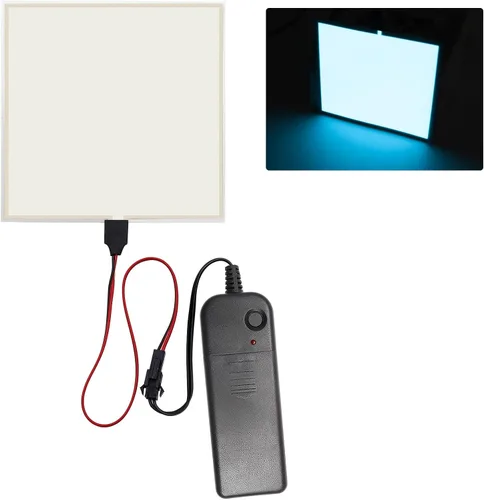 Vista 12 de Hojas de luz LED brillantes con ojos, panel EL electroluminiscente de 10 * 10 cm, lámina de luz para decoración, lámpara de hoja con inversor