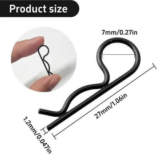 Vista 2 de 100 clips universales para cuerpo a control remoto para todas las piezas de automóvil a escala 1/10 1/12 Traxxas Redcat Axial SCX10 Losi HPI Himoto