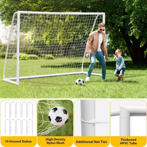 Vista 2 de F2C Red de fútbol para patio trasero, marco de acero para niños, ayuda de entrenamiento de tiro portátil para adultos con bolsa de transporte