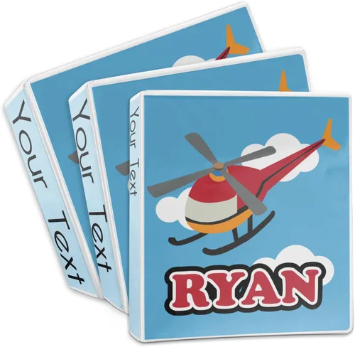 Vista 3 de Carpeta personalizada de helicóptero de 3 anillas - 1 pulgada