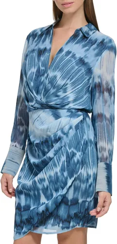 Vista 2 de Calvin Klein Blusa de manga larga con estampado frontal duradero para mujer
