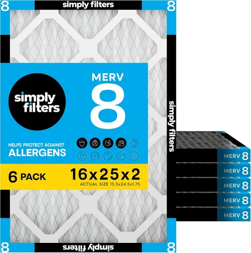 Vista 73 de Simply - Filtro de aire de 8x24x1, MERV 8, paquete de 6, para caldera/aire acondicionado de casa y HVAC (Tamaño real: 19.7 cm x 60.3 cm x 1.9 cm)