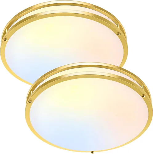 Vista 16 de Lámpara de techo LED de montaje empotrado de 10 pulgadas, 30W, 4000 lm, ajustable, 2700K/3000K/4000K/5000K/6500K, cambio de color, lámpara de techo