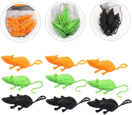 Vista 6 de 18Pcs Realistic Simulated Mouse Toys Halloween Decor Party Layout Props Small Lightweight PE Material for Scary Pranks and Indoor Display