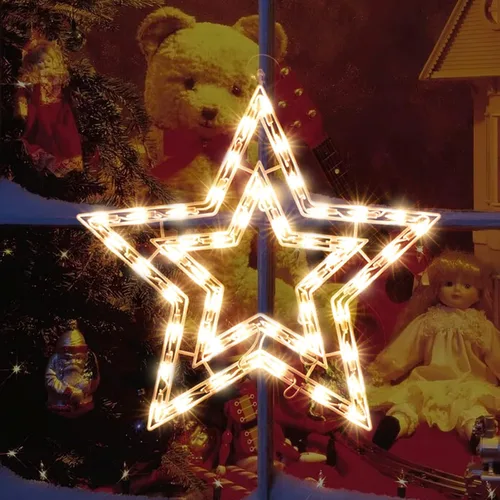 Vista 4 de Luces de silueta de ventana de Navidad de 14 pulgadas, escultura de Navidad de 50 litros, incluye: estrella x1