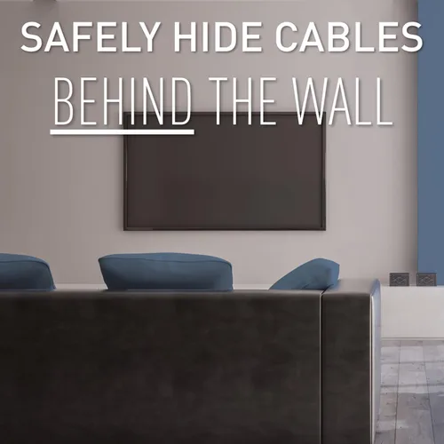 Vista 4 de Legrand - Funda de cable Wiremold con ojales, soporte para pared para TV, paquete de 2 unidades CCA62W