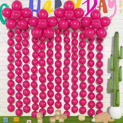 Vista 12 de 105 globos de enlace negro de 6 pulgadas, globos de enlace rápido, globos de látex para sesión de fotos, baby shower, decoración de fiesta
