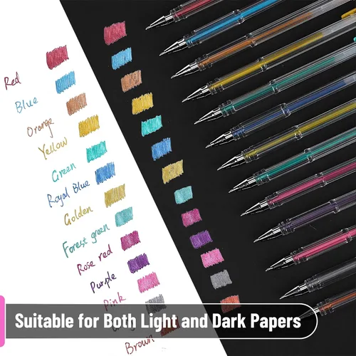 Vista 3 de Mr. Pen - Bolígrafos de gel metálicos, 25 colores metálicos únicos, bolígrafos de gel para libros de colorear para adultos Bolígrafos de gel