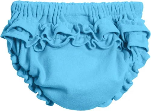 Vista 13 de City Threads Ruffle Diaper Cover for Baby Girls Soft Cotton, Made in USA Baby Girl Bloomers, Wear Over Disposable and Cloth