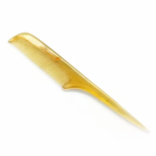Vista 15 de Breezelike Peines para el cabello – Peine de cola de madera de dientes finos – Peine de madera de corazón morado sin estática con dientes de cuerno