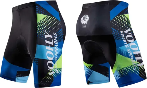 Vista 3 de voofly Hombres Ciclismo Jersey Conjunto Hombres Manga Corta Compresión Bicicleta Pantalones Cortos Gel Acolchado Ciclismo Ropa