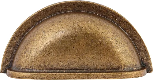 Vista 7 de HARPOON Paquete de 10 tiradores para cajones de tazas de latón antiguo, tiradores de gabinete de cocina de 3 pulgadas y 2.992 in