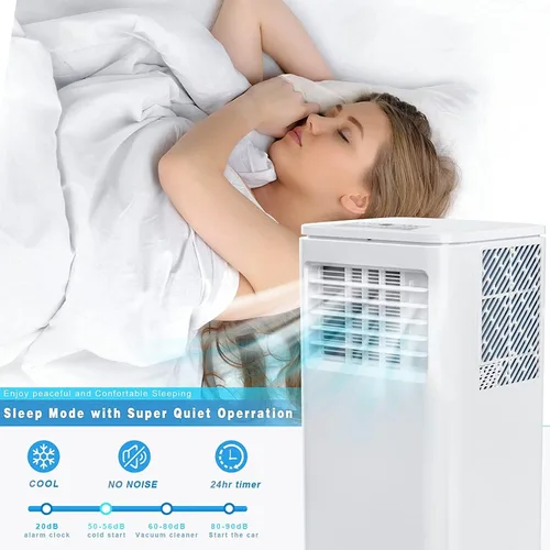 Vista 3 de OFIKA Aire acondicionado portátil para interiores de 8000 BTU, unidad de CA portátil para habitaciones de hasta 350 pies cuadrados, aire