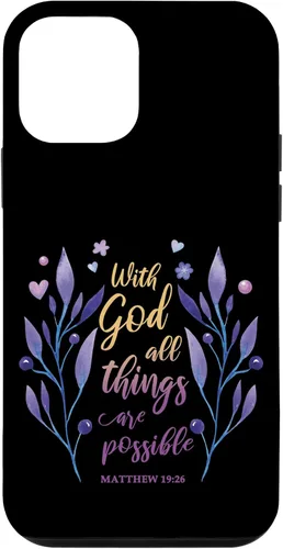 Vista 16 de with God All Things are Possible Matthew 19:26 Christian Case for iPhone 16