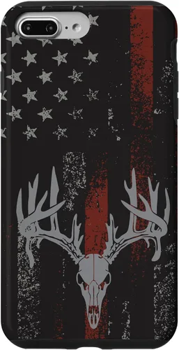 Vista 12 de Funda para iPhone 16 con la bandera americana de cola blanca ciervo Buck Hunting USA FLAG Hunter