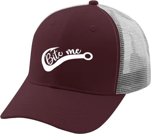 Vista 2 de Sombrero de papá Bite Me Dad para mujer, gorra de béisbol de mezclilla vintage ajustable
