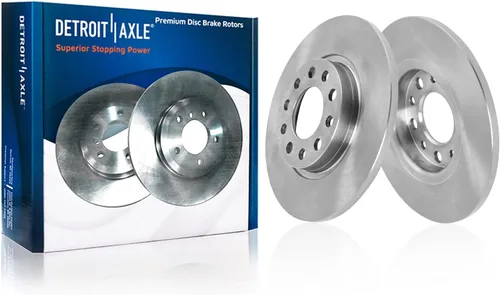 Vista 5 de Detroit Axle - Rotores de freno para Chrysler 200 2015 2016 2017, Rotores de freno de disco de reemplazo: 12.01" pulgadas delantero y 10.95