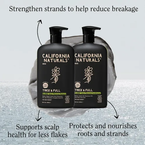 Vista 3 de California Naturals Mens Re:Gro - Juego de champú y acondicionador, antiadelgazamiento y apoyo al crecimiento del cabello, todo tipo de cabello