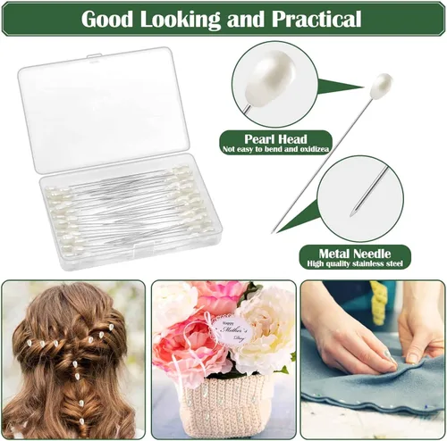 Vista 5 de PAXCOO Kit de arreglos florales con cinta verde y alambre, pasador de flor de Boutonniere, cortador de alambre para suministros de fabricación