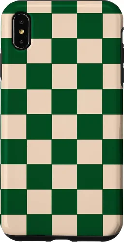 Vista 11 de Funda de tablero de ajedrez a cuadros blanco crema verde para iPhone 17