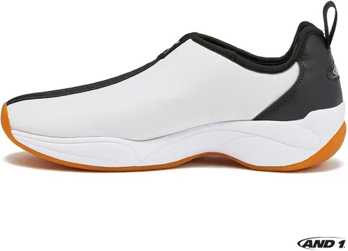 Vista 3 de AND1 Too Chillin - Zapatos sin cordones para hombre, zapatos de baloncesto retro fuera de la cancha para hombre, talla 7-16, negro, blanco, azul