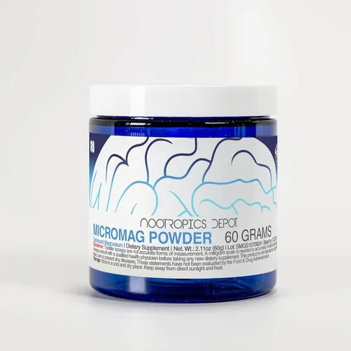 Vista 4 de Nootropics Depot Suplemento de magnesio optimizado Polvo MicroMag 2.12 oz 200 mg de magnesio elemental por porción Apoya la salud