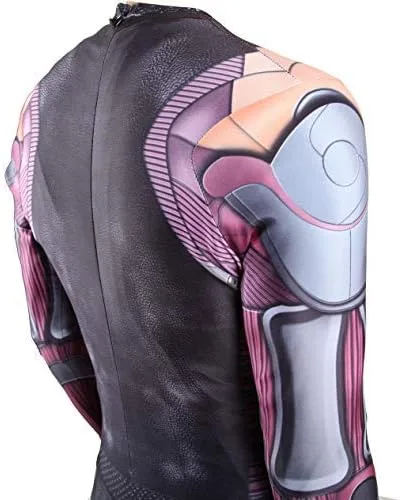 Vista 4 de Rxuvtui Trajes de cosplay para Halloween, disfraz de elastano, cuerpo rojo, Zentai para mujer, Blanco