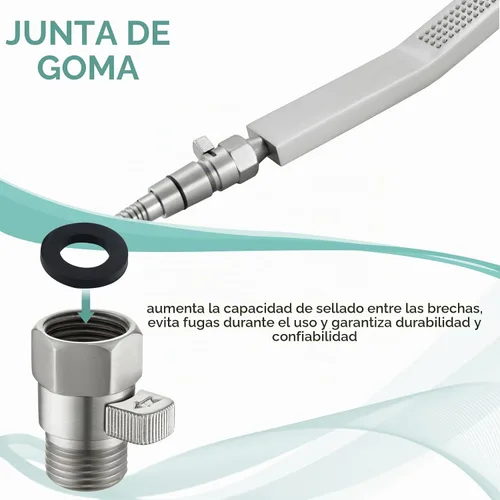 Vista 7 de Aomasi Restrictor de flujo de cabezal de ducha para baño doméstico, níquel Níquel cepillado