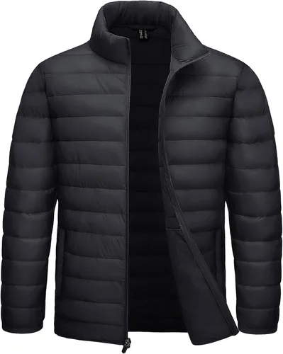 Vista 18 de TACVASEN Chaqueta Puffer Ligera para Hombre Chaquetas Acolchadas de Invierno Puffy Abrigadas Resistentes al Agua Resistentes al Viento Abrigos