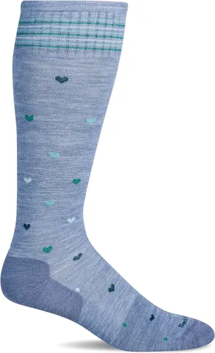 Vista 4 de Sockwell Calcetines de compresión graduados moderados de corazón completo para mujer Carbón