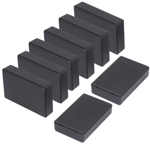 Vista 21 de Zulkit 12 cajas de proyecto de plástico ABS para proyectos eléctricos, caja de conexiones de energía, color negro, 1.97 x 1.10 x 0.59 pulgadas 12