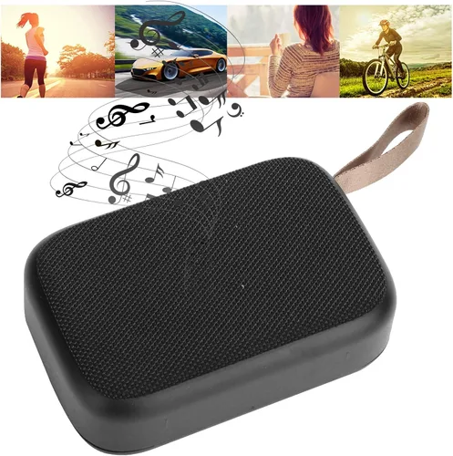 Vista 5 de Altavoz Bluetooth4.2, subwoofer estéreo de sonido de alta fidelidad, reproductor de música portátil USB, con radio FM, llamadas de manos, para Negro