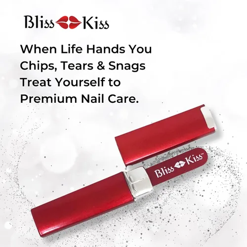 Vista 8 de Lima de uñas con punta de cristal, de Bliss Kiss, S, Rojo