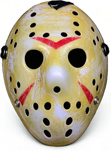 Vista 6 de COSTOYFUN Máscara para disfraz de Halloween, máscara de terror, máscara de disfraz de cosplay, máscara de fiesta de máscaras Negro