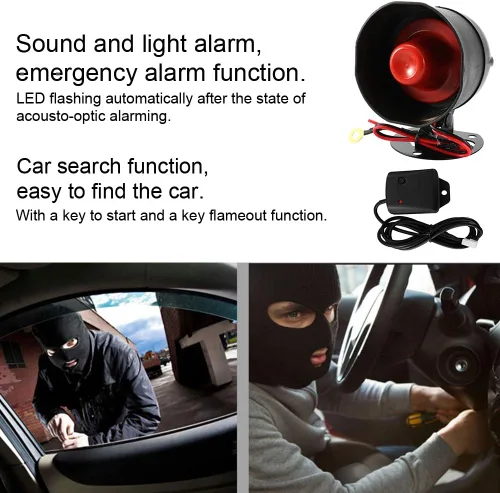 Vista 2 de Sistema de alarma de coche con arranque remoto Push to Engine Start Stop Button 12V Universal Start Stop Lock antirrobo