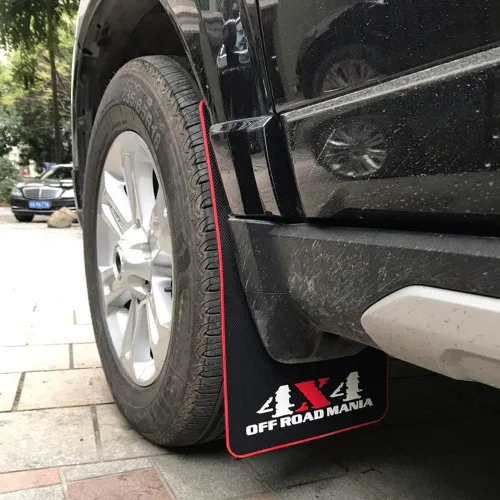 Vista 2 de LLJSTAT Mania - Aletas de barro para automóvil, ajuste universal, protectores contra salpicaduras de goma, protector de lodo universal, SUV