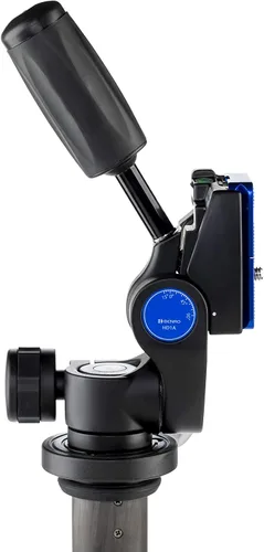 Vista 5 de Benro Cabezal de trípode Arca de 3 vías, movimiento independiente de 3 maneras, permite un posicionamiento preciso, placa QR compatible