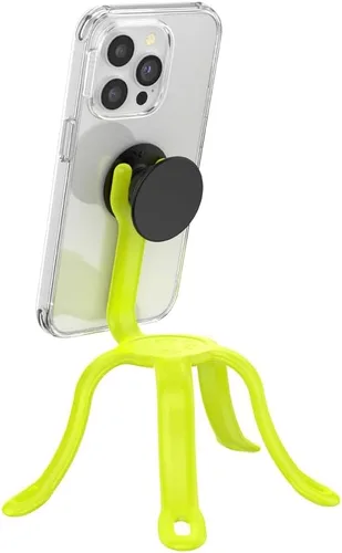 Vista 9 de PopSockets Soporte y soporte flexible para teléfono, soporte de trípode para teléfono, soporte universal para dispositivo - negro pequeño