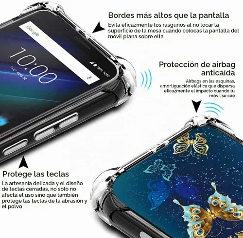 Vista 2 de Funda para Galaxy A03S: Funda delgada y flexible de TPU para niñas y mujeres, funda de silicona suave con absorción de impactos, para Samsung Galaxy