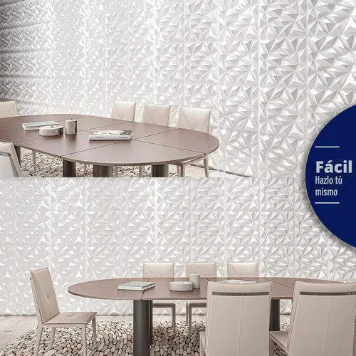 Vista 7 de Art3dwallpanels - Paneles de pared 3D, color blanco, paquete de 33
