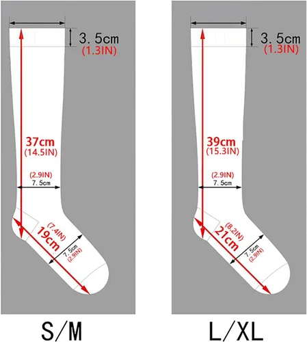 Vista 4 de JSNNLYE Calcetines atléticos para mujer, absorben el sudor, con estampado de nailon, de compresión larga, para deportes al aire libre