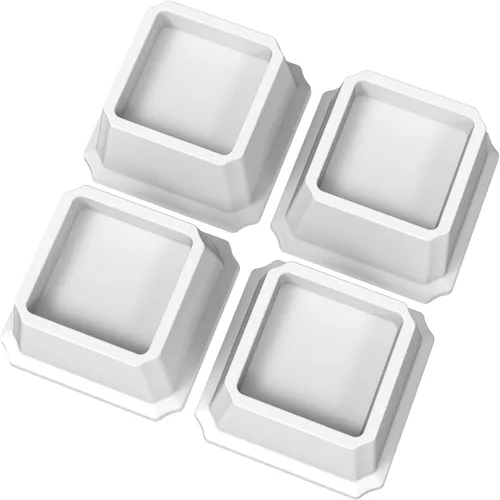 Vista 9 de Elevadores de cama de 1 pulgada, resistentes, paquete de 4 elevadores de muebles de cama, elevadores de 1,500 libras para sofá y mesa, color blanco