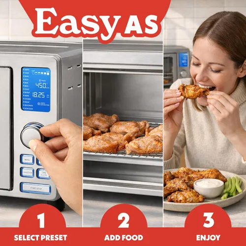 Vista 10 de Gourmia GTF7520 Horno Tostador Freidora de Aire