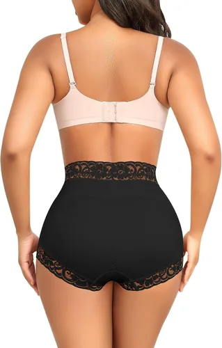 Vista 20 de DERCA Pantalones cortos acolchados de encaje con almohadillas de cadera para realzar los glúteos Beige