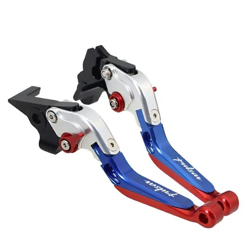 Vista 16 de NIKKHO Palanca de embrague de freno para BA & JAJ PULSAR200/NS200 PULSAR135 Pulsar 200 NS200 RS200 A motocicleta CNC aluminio plegable ajuste