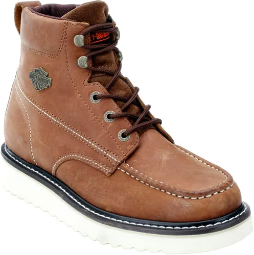 Vista 2 de Harley-Davidson mens Beau Leather Motorcycle Casual Wedge Boot