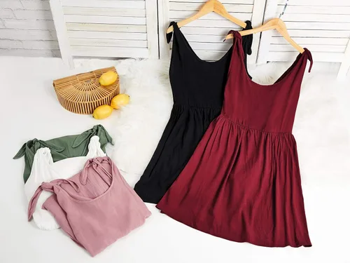 Vista 6 de CNJFJ - Vestido de verano para mujer, con tirantes y cuello redondo