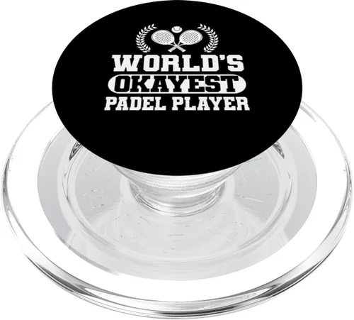 Vista 7 de Worlds Okayest Padel Racquet Paddle Player PopSockets Adhesive PopGrip
